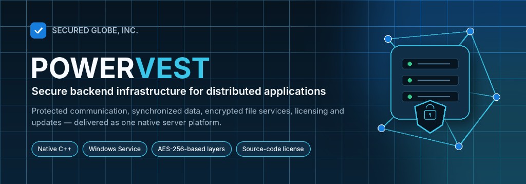 PowerVest secure backend infrastructure supporting Scrubber Server.